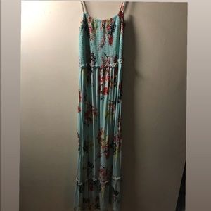 Floral Maxi Dress with Spaghetti Straps